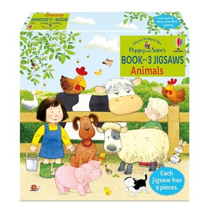 Poppy and Sam's Book and 3 Jigsaws: Animals, Heather Amery - Paperback - 9781801318471