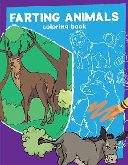 Farting Animals Coloring Book, KIDS,  Creative - Paperback - 9781801644570