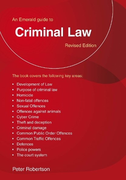 An Emerald Guide to Criminal Law, Peter Robinson - Paperback - 9781802364682
