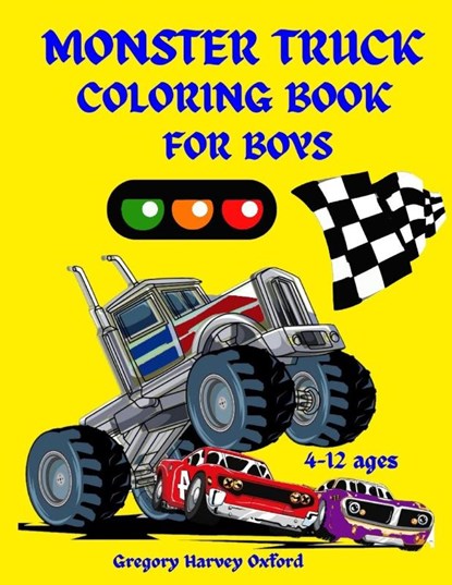 Monster Truck coloring book for boys, Gregory Harvey Oxford - Paperback - 9781803962092