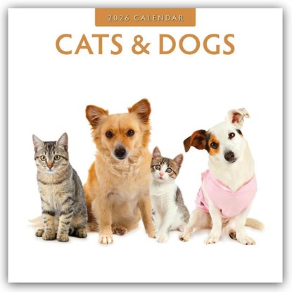 Cats & Dogs 2026 Square Wall Calendar, Red Robin - Paperback - 9781804427132