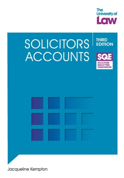 SQE - Solicitors Accounts 3e, Jacqueline Kempton - Paperback - 9781805020059