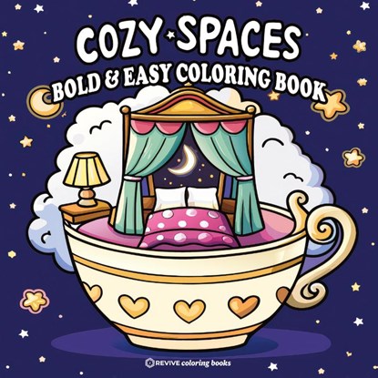 Bold & Easy Cozy Spaces Coloring Book, Revive Coloring Books - Paperback - 9781834120133