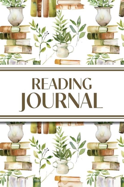 Reading Journal (Watercolour Stacked Books with Potted Plants), Revive Stationery - Paperback - 9781834120300