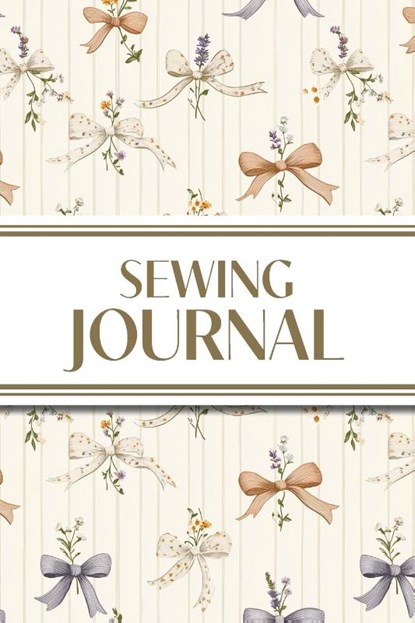 Sewing Journal (Orange and Purple Bows with Wildflowers on Cream Background), Revive Stationery - Paperback - 9781834120461