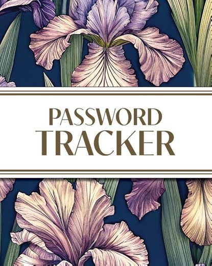 XL Large Print Password Tracker (Purple Irises on Navy), Revive Stationery - Paperback - 9781834120614