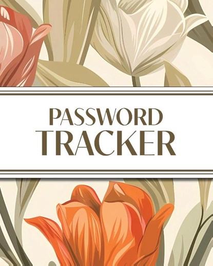 XL Large Print Password Tracker (Autumnal Warm Tone Tulips), Revive Stationery - Paperback - 9781834120638