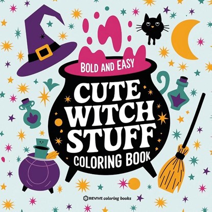 Bold & Easy Cute Witch Stuff Coloring Book, Revive Coloring Books - Paperback - 9781834121253
