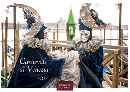 Venedig Karneval Kalender 2026 - Wandkalender | Fotokalender Italien 24x35 cm -. mit Karneval-Fotos, fantasievollen Masken und Kostümen, niet bekend - Paperback - 9781835243473