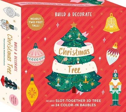 Build & Decorate: Christmas Tree: Includes Slot-Together 3D Tree and 31 Color-In Baubles, Madalina Andronic - Gebonden - 9781836007258