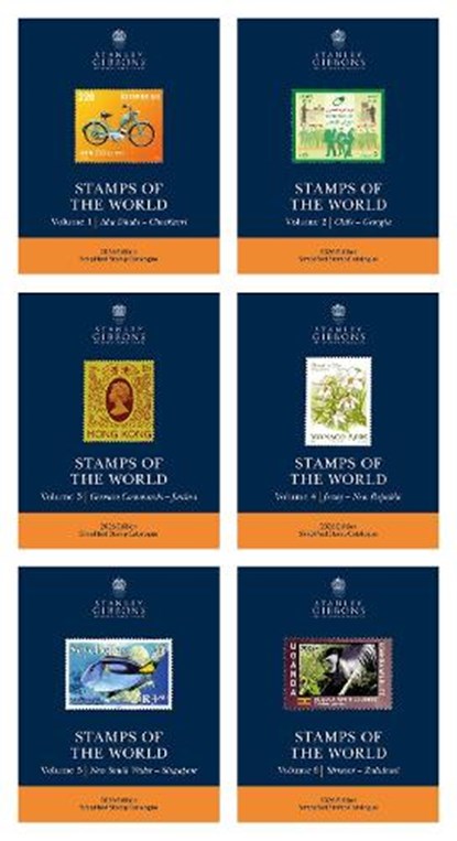 2026 Stamps of the World Catalogue Set of 6 Volumes, Stanley Gibbons - Paperback - 9781836884767