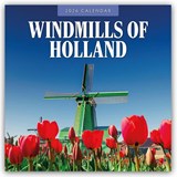 Windmills of Holland 2026 Square Wall Calendar - Red Robin - 9781837010325