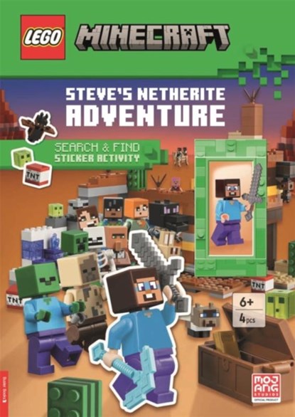 LEGO® Minecraft®: Steve’s Netherite Adventure Search & Find Sticker Activity (with Steve minifigure and sword), LEGO® ; Buster Books - Paperback - 9781837250769