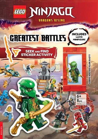 LEGO® NINJAGO®: Greatest Battles Search and Find Sticker Activity Book (with Lloyd minifigure and Golden Sabre), LEGO® ; Buster Books - Paperback - 9781837251742
