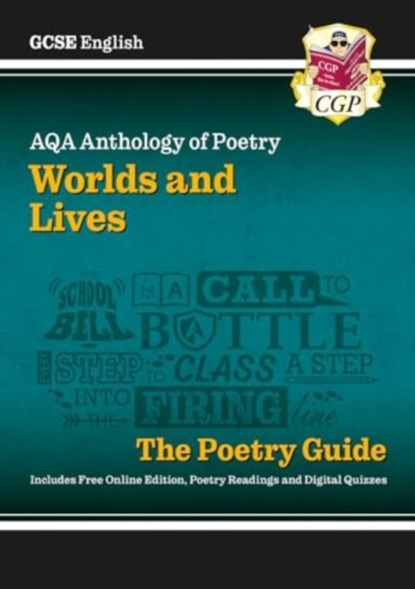 New GCSE English AQA Poetry Guide - Worlds & Lives Anthology inc. Online Edition, Audio & Quizzes: for the 2025 and 2026 exams, CGP Books - Paperback - 9781837741106