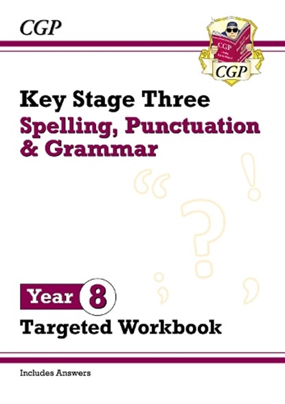 New KS3 Year 8 Spelling, Punctuation and Grammar Targeted Workbook (with answers), CGP Books - Paperback - 9781837742431
