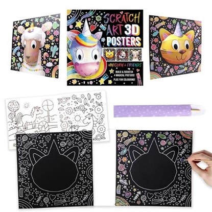 Scratch Art 3D Posters: Unicorn & Friends, Igloo Books - Paperback - 9781837956531