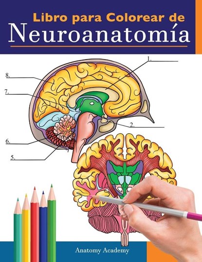 Libro para colorear de neuroanatomia, Anatomy Academy - Paperback - 9781838188658