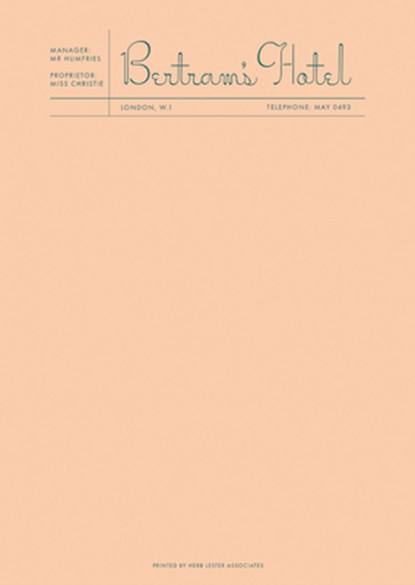 Fictional Hotel Notepads: Bertram's Hotel, Herb Lester Associates - Gebonden - 9781838216764