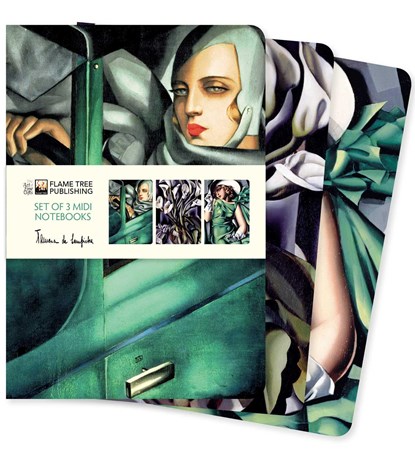 Tamara de Lempicka Set of 3 Midi Notebooks, Flame Tree Studio - Overig - 9781839648649
