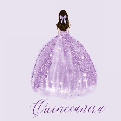 Quinceanera Guest Book with purple dress (hardback), Lulu And Bell - Gebonden - 9781839903342