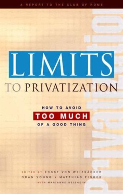 Limits to Privatization, Marianne Beishem ; Oran R Young ; Ernst Ulrich von Weizsacker - Paperback - 9781844073399