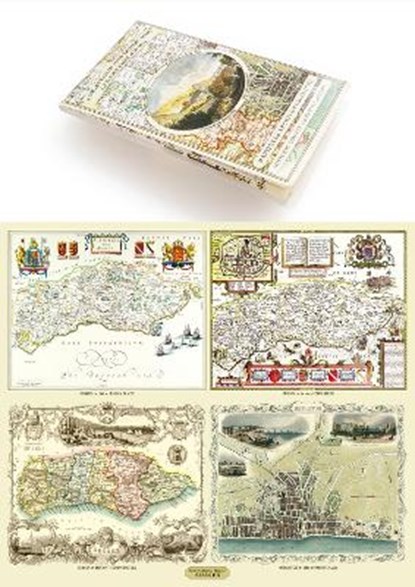 A County of Sussex 1611 - 1836 - Fold Up Map that features a collection of Four Historic Maps, John Speed's County Map 1611, Johan Blaeu's County Map of 1648, Thomas Moules County Map of 1836 and a Plan of the City of Brighton from 1851 by John Tallis. The maps feature a number of vignette views fro, Mapseeker Publishing Ltd Mapseeker Publishing Ltd - Paperback - 9781844918270
