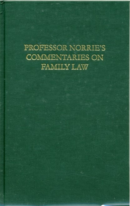 Norrie's Commentaries on Family Law, Kenneth Norrie - Gebonden - 9781845861193