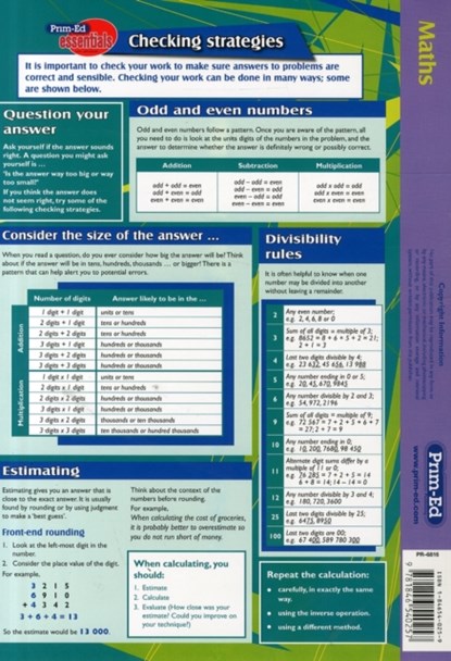 Maths (number), R.I.C. Publications - Losbladig - 9781846540257