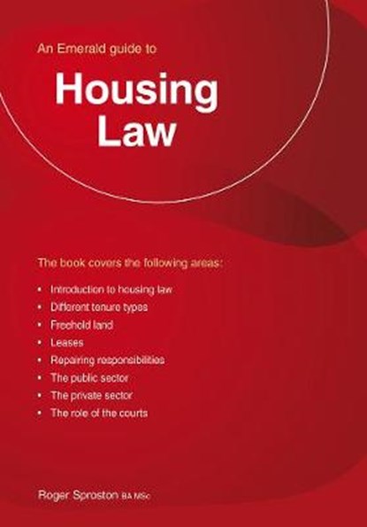 Housing Law, Roger Sproston - Paperback - 9781847166791
