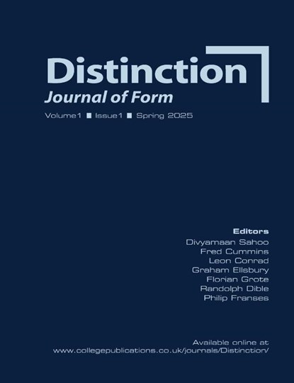Distinction. Journal of Form. V1(1) Spring 2025, Divyamaan Sahoo ; Fred Cummins ; Leon Conrad - Paperback - 9781848904859