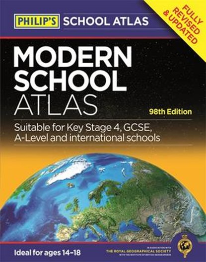 Philip's Modern School Atlas: 98th Edition, niet bekend - Gebonden - 9781849073530