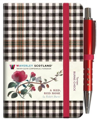 A Red, Red Rose Tartan Notebook (mini with pen) (Burns check tartan), Waverley Scotland - Gebonden Gebonden - 9781849345262