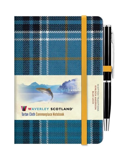 Waverley Blue Loch Tartan cloth mini notebook with pen, Waverley Scotland - Gebonden - 9781849345620