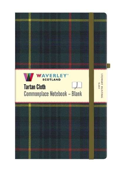 Stewart Hunting Tartan Blank Hardback Notebook: Large 21cm x 13cm, Waverley Scotland - Gebonden - 9781849345682