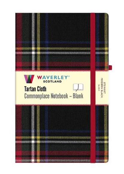 Stewart Modern Black Tartan Hardback Blank Notebook: Large 21cm x 13cm, Waverley Scotland - Gebonden - 9781849345699