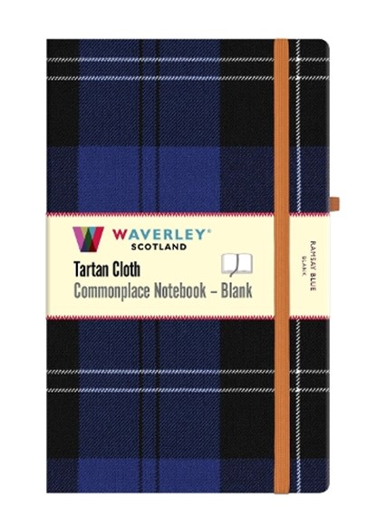 Ramsay Blue Tartan Blank Hardback Notebook: Large 21 x 13cm, Waverley Scotland - Gebonden - 9781849345705