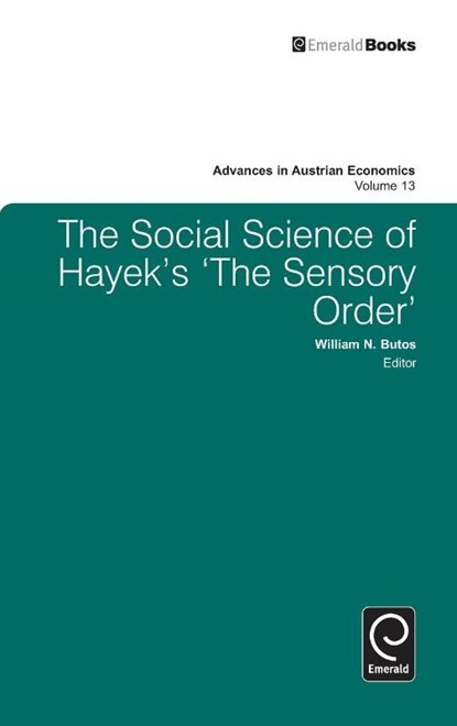 The Social Science of Hayek's The Sensory Order, William N. Butos - Gebonden - 9781849509749