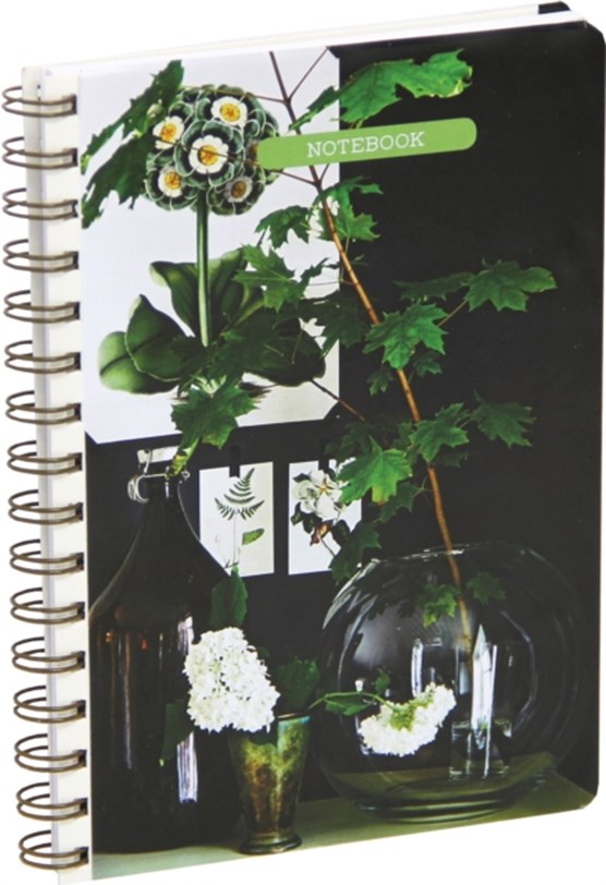 Botanical style medium spiral-bound notebook