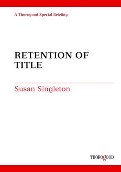 Retention of Title, Susan Singleton - Paperback - 9781854187031