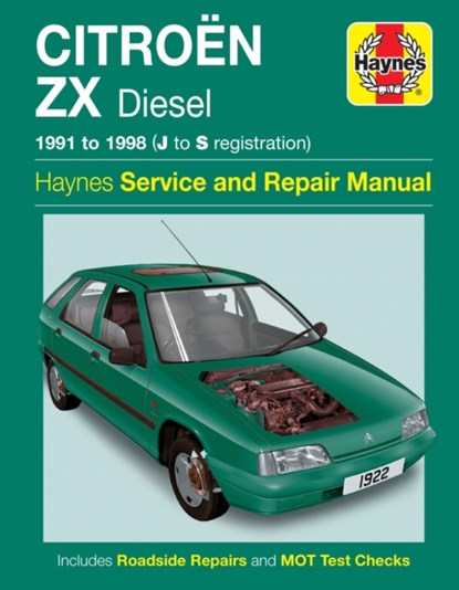 Citroen ZX Diesel (91 - 98) Haynes Repair Manual, Haynes Publishing - Paperback - 9781859607015