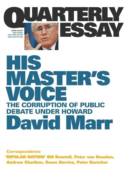 His Master's Voice, David Marr - Paperback - 9781863954051