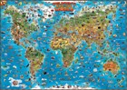 World children's map flat laminated | auteur onbekend | 