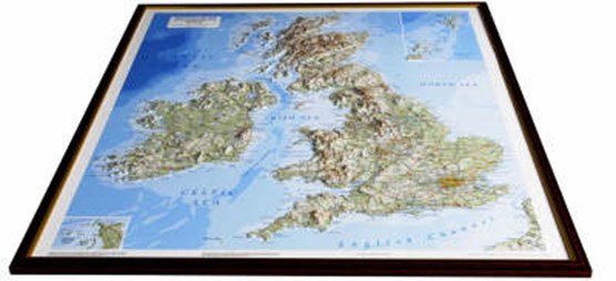 British Isles Raised Relief Map