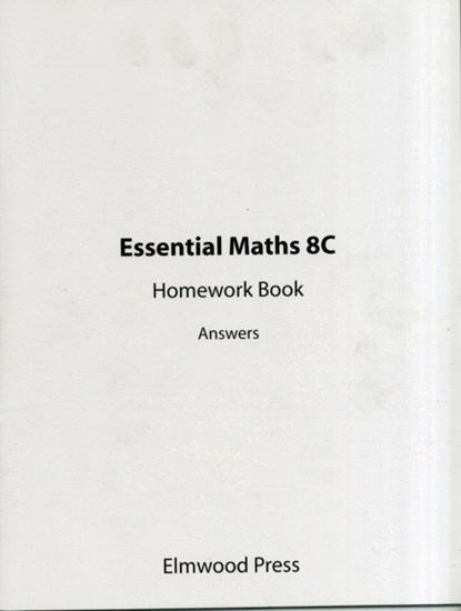 Essential Maths 8C Homework Answers, Michael White - Paperback - 9781906622152