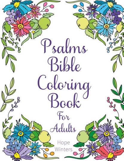 Psalms Bible Coloring Book For Adults, Hope Winters - Paperback - 9781908567345