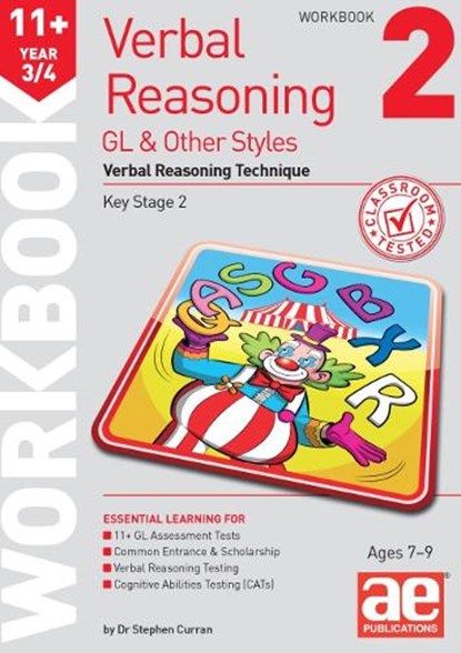 11+ Verbal Reasoning Year 3/4 GL & Other Styles Workbook 2, Stephen C. Curran - Paperback - 9781910106082