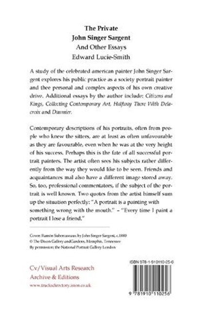 The Private John Singer Sargent, Edward Lucie-Smith - Paperback - 9781910110256