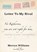 Letter to My Rival, Merryn Williams - Overig - 9781910323397