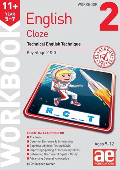 11+ English Year 5-7 Cloze Workbook 2, Dr Stephen C Curran ; Warren J Vokes - Paperback - 9781911553922